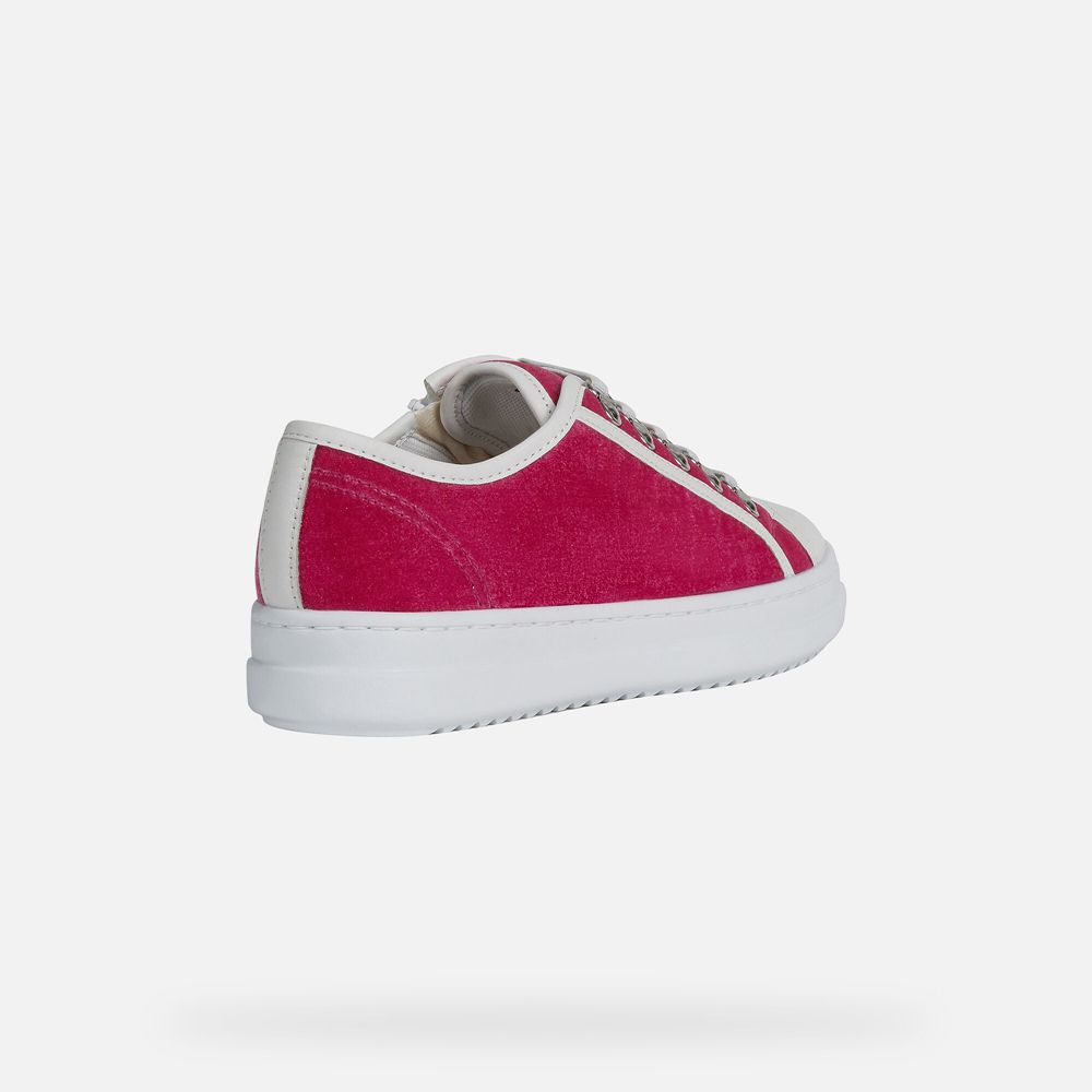 Basket Geox Pontoise - Rouge/Blanche - Femme 234791-CUS